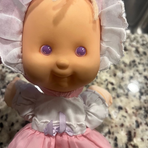 Vintage 1991 Fisher Price Puffalump KIDS plush PINK Baby Doll with Bunny Ears - Picture 6 of 7